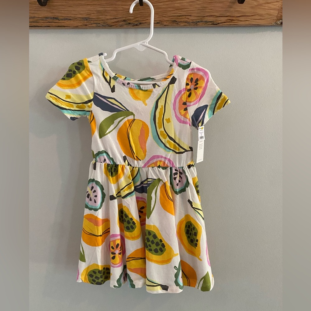 Tea Collection Tropical Fruit Print Dress